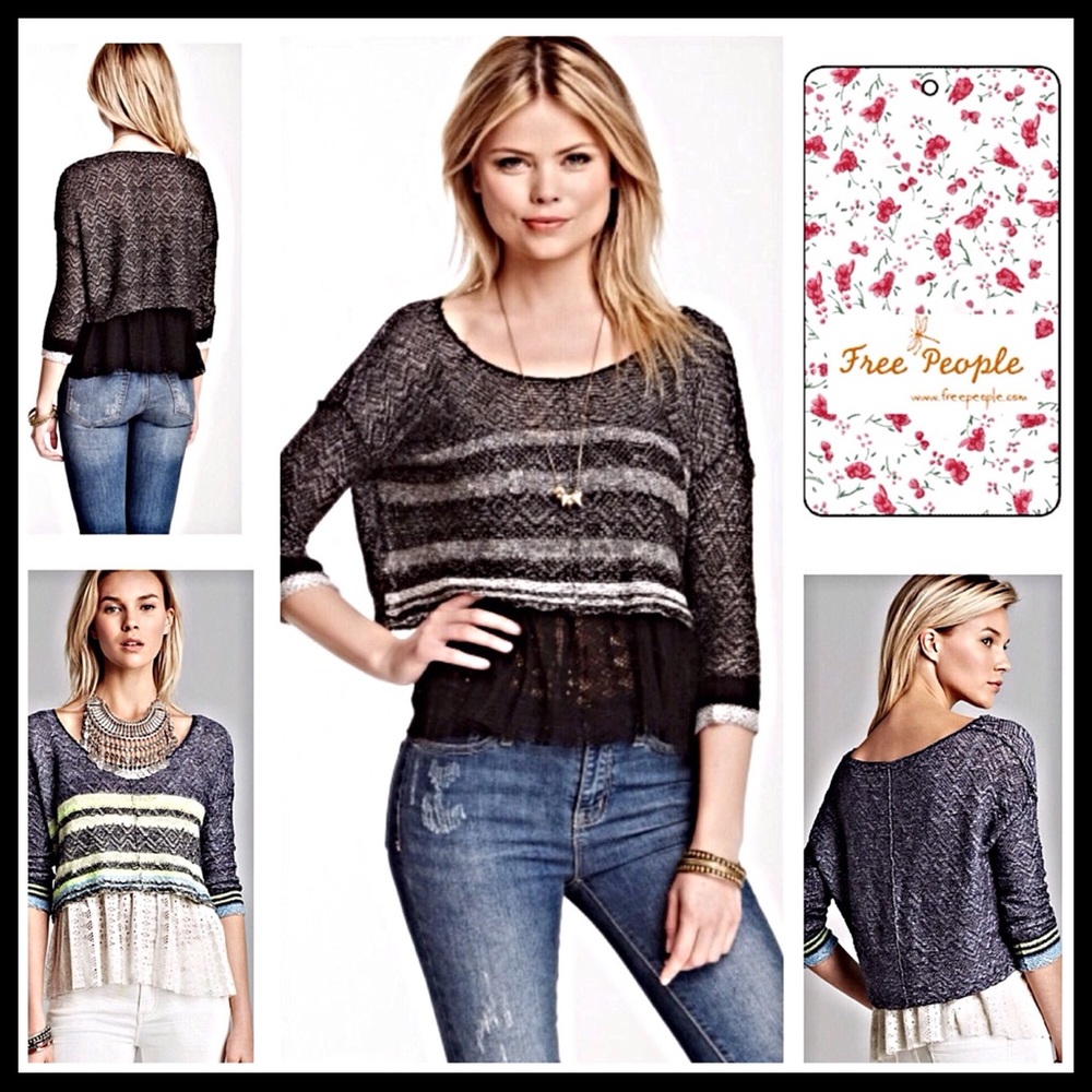 FREE PEOPLE PULLOVER & CAMI TANK 2 LAYER TOP - Picture 6 of 8